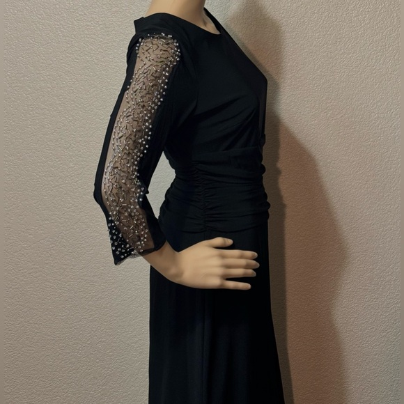 NWT Ignite Evenings Black Maxi Dress Size 6 - Picture 10 of 13